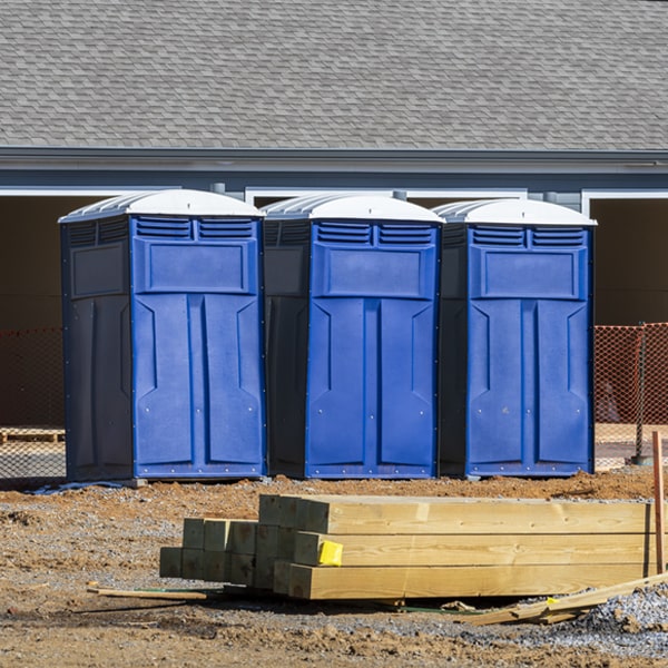 how often are the portable restrooms cleaned and serviced during a rental period in Rivesville WV